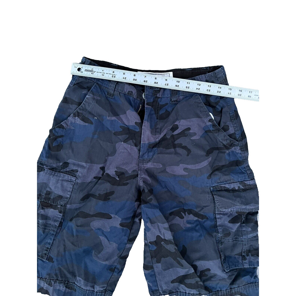 Vintage Genes Mens Blue Camouflage Outdoor Hiking Shorts size 30 A000324 - Picture 5 of 9